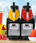 Pro Level Dual Tank Frozen Drink Maker And Slushie Dispenser With Serious Chill Factor For Smoothies Ice Cream And Cold Beer, dual 2.5L tanks with vibrant slushies.