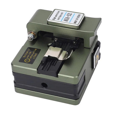 Cosiki Fiber Optic Cleaver Hot Melt Cutting Machine With 3 In 1 Fixture For Ftth Cable Splicing Precision V-Groove Cutter Side View