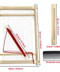 Wooden Weaving Loom Kit For Kids And Adults Large Frame Tapestry Loom 9.85 By 15.5 Inches DIY Hand Knitting With Comb and Stick