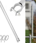 Chain Link Fence Height Extender Kit 25 Inch Galvanized Extension For Dogs 9 Pack With Steel Ties Keep Pups In And Critters Out Durable