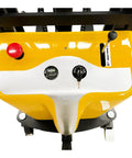 Wide Leg Semi Electric Pallet Stacker Built Tough To Hustle 3307 Pound Pallets Straight Up To 138 Inches Smooth As Butter Daily Without Breaking A Sweat control panel with lever and battery gauge