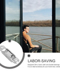 4 Pack Nylon Sliding Door Rollers With Double Bearing Patio Replacement Wheels Smooth Sash Track Pulleys beside a window view.