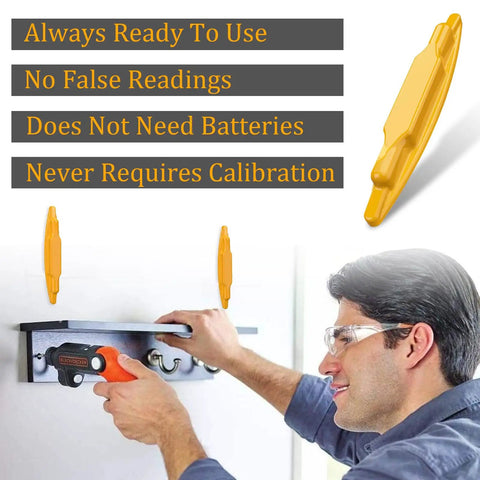 2 Pack Magnetic Stud Finder Dead Nuts Accurate Wall Scanner That Locates Screws Nails And Metal Studs Zero Hassle Calibration Works On Any Drywall Type Contractor Grade Tool For Fast Home Renovation Projects