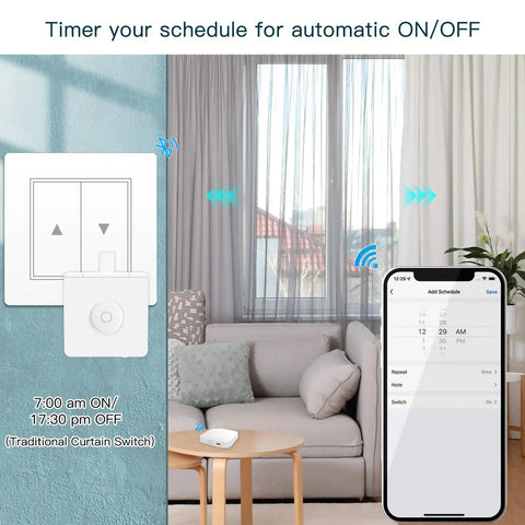 Fingerbot Plus Smart Button Pusher Upgrade With Touch Control Retrofit Any Appliance With Sticker No Wiring Needed Works With Smart Life App And Tuya Hub Bluetooth Connects To Alexa And Google Home Timer Scheduling, curtain switch and app schedule