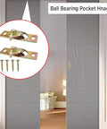 Image showing Two Piece Door Top Roller Clips With Screws And Sliding Door Hanger Plate For RVs And Storage Rooms, Compatible With One Quarter Inch To Three Eighths Inch Nuts, Easy Installation, Measures Three Inches Long By One Inch Wide.