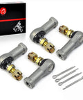 Tie Rod End Kit Beefy Left And Right For Rancher 350 400 420 Foreman 400 450 500 Recon 250 Rincon 650 680 FourTrax 200 300 TRX 250EX 250X And Rubicon Foreman Models Heavy Duty Durable Easy Install, two ends with cotter pins