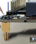 Close-up of a motherboard with installed standoff from 502 Piece PC Screw and Hardware Kit for DIY Builds and Upgrades Includes Screws Nuts Washers Standoffs and Spacers for HDD Fans Chassis ATX Case Motherboard SSD Graphics Card and More Must Have PC Build Gear for Repairs. 