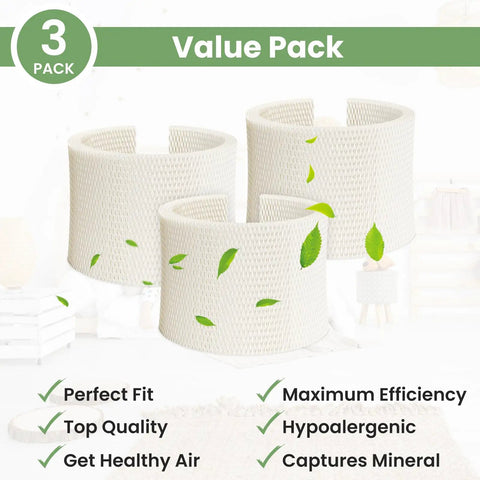 Best Fit Humidifier Filter Replacement That Fits AIRCARE Essick Air MA1201 MA0950 And Kenmore 14906 Humidifiers 3 Pack
