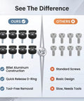 Premium Grade No Sweat Quick Swap Thumb Screws For Bronco Hardtop With Built In D Rings M8 1 25 Thread Set Of 8 comparison image