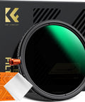 82mm Dope Diffusion Mist Filter With ND Quarter And Variable ND Two To Thirty Two Stops One To Five Plus Circular Polarizer CPL For Camera Lenses Nano X Series 28 Multi Coated Pro Grade All In One HD Filter, shown with packaging and cleaning cloth