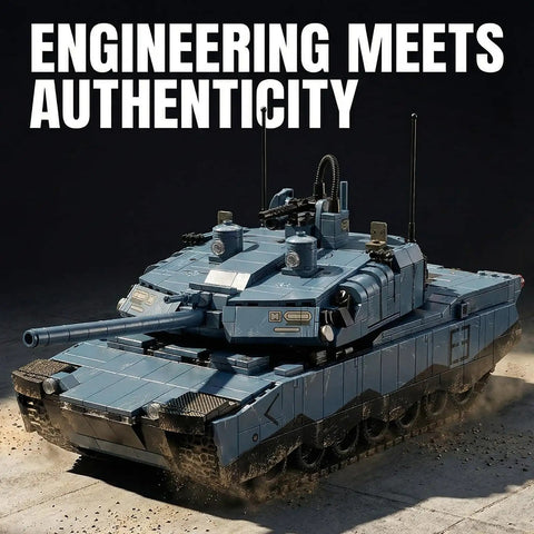 Epic Military RC Abrams-X Tank Beast 2116-Piece Building Set showcasing realistic turret and design details