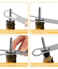 Two Pack V Rod Bottle Opener Set For Bartenders And Home Bar demonstrating cork removal on a bottle.