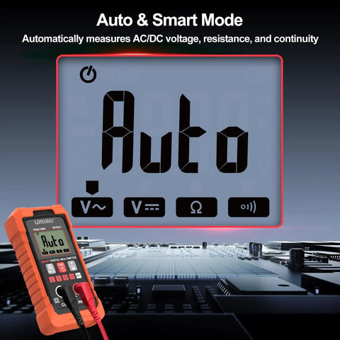 Must Have All In One Digital Multimeter Volt Meter TRMS 4000 Counts Auto Range NCV Voltage Tester with display showing auto mode