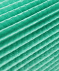 Close-up of green pleated surface of HEPA Filter Replacement Two Pack For Five To Twenty Gallon Wet And Dry Shop Vacuums Compatible With Craftsman 38753 Keeps Dust Down To Three Tenths Of A Micron With Ninety Nine Point Seven Percent Efficiency For Heavy Duty Cleanup And Easy Care