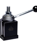 Three Piece BXA Machinist Quick Change Wedge Tool Post Set For Lathes 10 To 15 Inch Swing, all steel construction, side view