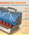 Killer Suction 90Kpa Dual Pump Vacuum Sealer Machine Keeps Grub Fresh With Easy Auto And Manual Settings Built In Plastic Bag Cutter And External Hose For Snap Tight Airtight Freezer Storage showing dual temperature control and cooling.