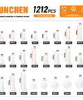 White Nylon Pan Head Bolts and Nuts Kit for M2 to M6 Size Range, Fully Threaded Phillips Drive, for Microcontroller Projects