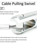 3 Ton Cable Pulling Swivel 360 Degree Heavy Duty Wire Bearing Breakaway Tool for Grid Work and Electricians with quality steel design.