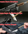 80 Piece Gun Cleaning Kit For Handguns Rifles Calibers.22.357.38 9mm.40.45 With Bronze Bore Brushes Brass Jags and Nylon Brush