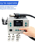Beast 1000W Digital Hot Air Rework Station With Sleep Mode Three Programmable Channels Seven Nozzles 110V Desoldering Gun