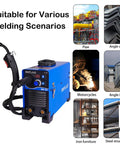 3 In 1 Gasless MIG Welder With Flux Core, Lift TIG And Stick Welding, Dual Voltage 110V 220V, 160A Output, portable welder image