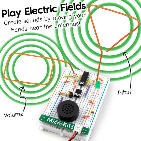 Theremin Electronics Kit For Hands On Music Making No Tools Needed Easy To Build Breadboard Kit with pitch and volume control