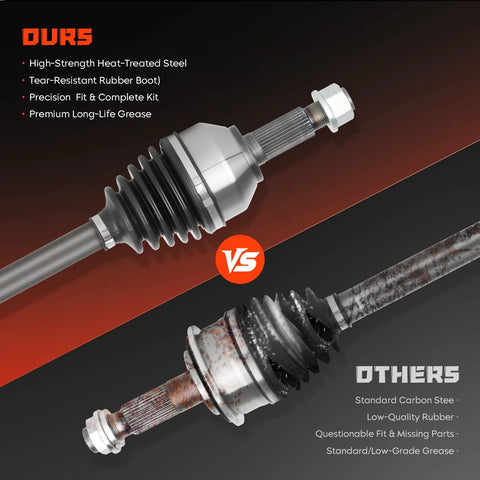 Nissan Altima And Rogue 2.5L CV Axle Shaft Assembly Beefy Replacement Fits 2007 To 2013 Altima Automatic CVT 2008 To 2013 Rogue FWD
