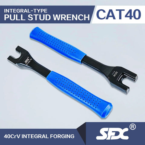 CAT40 CAT50 BT40 Pull Stud Wrench For Mazak Spindle Tools, blue rubber handle, integrated design, alloy steel