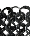 Premium Industrial Steel Punk Metal Belt In Matte Black With Easy Hook And Loop Sizing For Badass Gothic Streetwear Fits close-up of steel chain links.