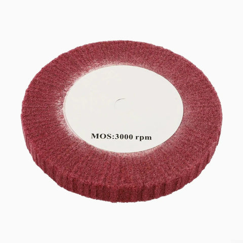 Heavy Duty Non Woven Nylon Flap Polishing Wheel 320 Grit Abrasive Disc For Stainless Steel Aluminum Brass And Wood, 20mm mount.