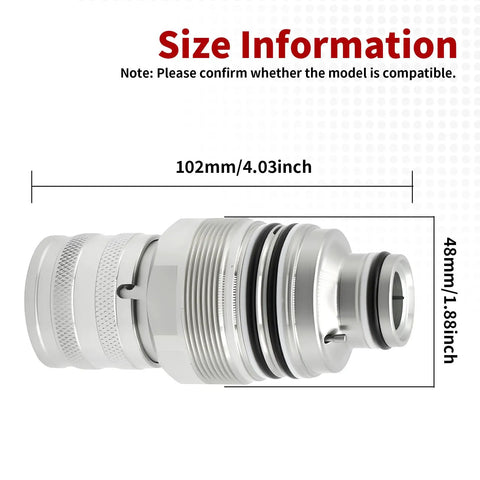 Female Hydraulic Quick Connect Coupler Replacement For SVL75 SVL75-2 S130 S150 S160 S175 S185 S205 S220 S250 S300 S330 S510 S530 S550 T140 T180 T190 Dope Build Heavy Equipment Quick Swap Hardened Steel With Anticorrosive Plating, size 102mm x 48mm