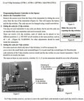 Instructions for programming 9 Or 12 Dip Switch Garage Door Opener Remote Replacement, showing remote interior and dip switch settings.