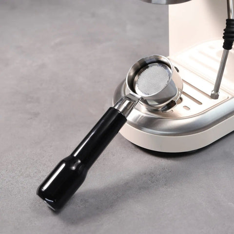 51mm Bottomless Portafilter For Home Espresso Machines With 3 Ear Prongs, 4mm Thickness, Stainless Steel Filter Basket Included