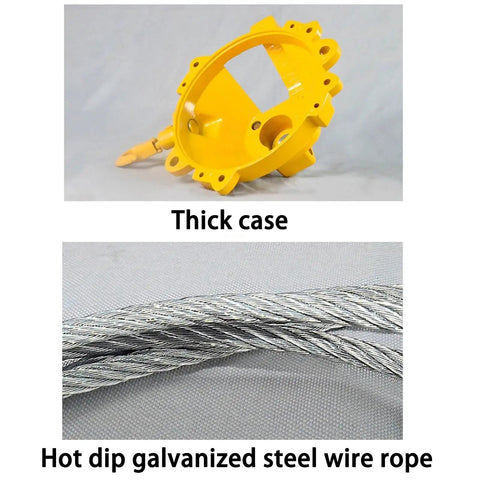 Retractable Spring Balancer Tool For Hanging And Holding Equipment With Hook 1.5M Wire Rope Heavy Duty Workshop And Auto Shop Gear Multifunctional Auxiliary Tool For Reducing Fatigue And Boosting Efficiency, thick case, galvanized steel wire rope