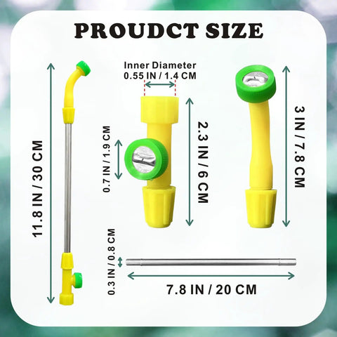 Dual Head Spray Elbow Nozzles For Knapsack Sprayers Replacement Spray Boom And Nozzles dimensions illustration