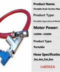 Built Tough Heavy Duty Screw Conveyor Portable Grain Suction Pump With 1500W 2500W Motor 220 To 440 Lbs Per Minute Capacity