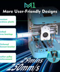 Kid Friendly 3D Printer For Beginners With Auto Leveling And Open Source Fast Printing Up To 250 mm Per Second, interior features shown