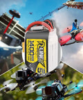 R-Line Version 5.0 6S 22.2V 150C 1400mAh LiPo Battery Pack with XT60 plug used in racing RC cars and drones