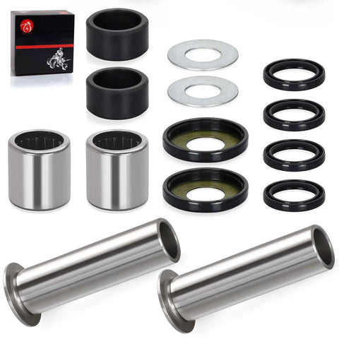 Swingarm Bearings And Seal Kit Fits LT-Z400 Quadsport Z400 2003-2014 LT-Z400Z 2003-2009 2012 Kawasaki KFX400 KSF400 2003-2006 Arctic Cat DVX 400 2004-2008 Premium Quad Suspension Replacement, bearing and seal parts laid out
