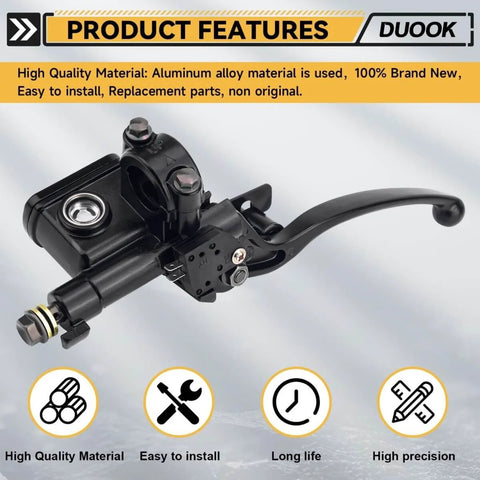 Universal Right Hydraulic Brake Lever Master Cylinder for 50cc to 250cc Scooters Mopeds ATVs Dirt Bikes and Quads, 7/8 inch aluminum