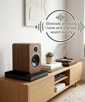 Speaker on 2 Pack 8 To 10 Inch Studio Monitor Isolation Pads And Subwoofer Stand With Three Layer Acoustic Foam for vibration dampening.