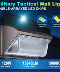 Crazy Bright 120W LED Wall Pack Light With Photocell Dusk To Dawn Outdoor Security Lighting, 15840LM 5000K Cool White