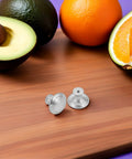 Two Sets Plastic Drink Dispenser Caps Replacement Screws Tops For Bevs Durable Leak Proof Caps With Precise Fit Easy Install Reusable Cap Components For Smooth Pouring, silver cap parts on wooden counter