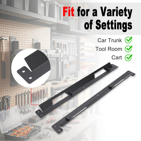 Beefy Underbody Truck Tool Box Mounting Bracket Kit With Screws For Trailer Underbody Boxes Rugged Heavy Duty System in workshop