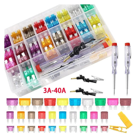 304 Piece Fuse Assortment Kit With 3A To 40A Standard And Low Profile Fuses Heavy Duty Go To Puller Circuit Tester
