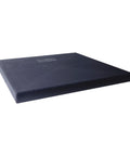 EcoPad 24x24x2 Inch Black Plastic Equipment Pad For Outdoor Units, Textured Non Slip Top Surface, angled view