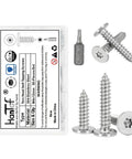 Built Tough Top Shelf Torx Flat Head Self Tapping Screws M4X12 304 Stainless Steel Sheet Metal And Wood Fasteners set with T10 driver