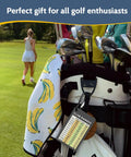 Credit Card Size Golf Yardage Card With Clip, Ultra Portable On Course Range Chart attached to golf bag during play
