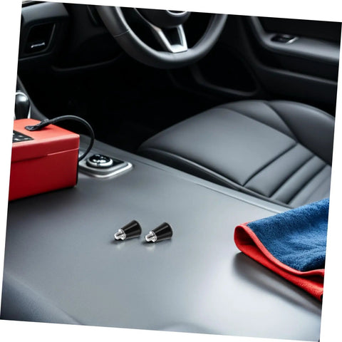 Retractable Spring Locating Pins Set Of 4 With Black Reset Spring shown on car dashboard
