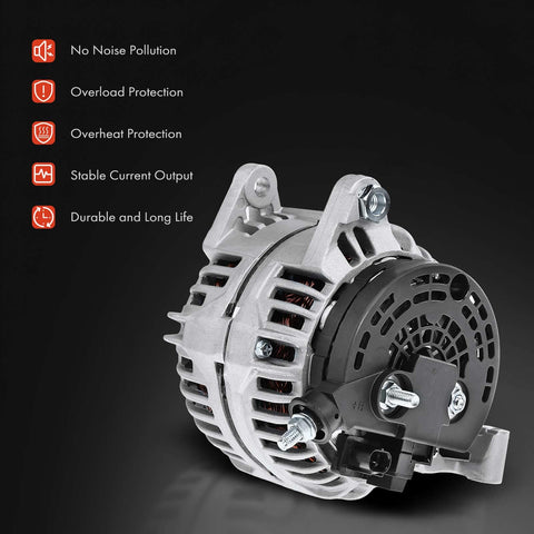 Alternator 12V 132Amp Replacement For Ram 1500 Durango And Jeep Grand Cherokee 1999 Through 2006 side view